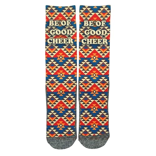 Men's – Christian Crew Socks for Men with Scripture | Moisture-Wicking | Easter Gift Idea - color: Be of Good Cheer