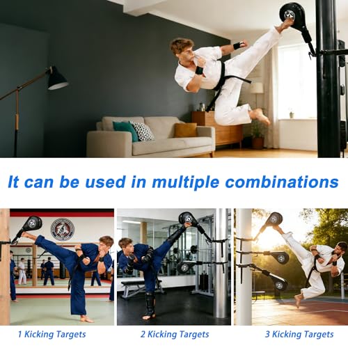 Taekwondo Kick Pads, Kicking Boxing Hands-Free Kicking Pads for Martial Arts with Mounting Bracket for Karate, Kickboxing & Martial Arts Training for Adults and Teens - style: 2 Kick Pad