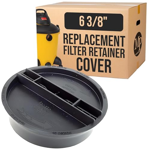 MP Maresh Products Replacement Filter Retainer Cover for Shop Vac Wet and Dry Vacuum Cleaner - Reusable, Compatible with Diameter Across Top of Lid 6 3/8" - Durable, Easy to Install - Black - size: Large
