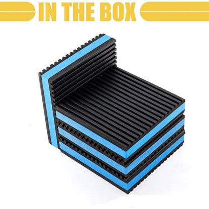 4 Pack Rubber Anti Vibration Pads,3 x 3 x 7/8 inches Heavy Duty EVA Isolation Mats for Air Conditioner,HVAC System,Compressors,Washer and Dryer Blue - size: 3 x 3 x 7/8 inches