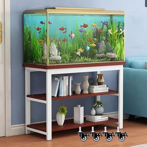 Fish Tank Stand,Multi-Tier Fish Tank Stand Cabinet for Aquariums & Reptiles | Rolling Terrarium Rack & Pet Tank Shelf | Durable Organizer for Turtle & Fish Tanks - color: #5, size: 70x40x74cm/27.5x15.7x29in