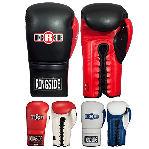 Ringside Lace IMF Tech Boxing Training Sparring Gloves - color: White, size: 16 OZ