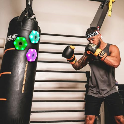 Reaction Training Light Speed Agility Improvement Reaction Lights Training Pods for Soccer Basketball Boxing Training (8 Lights/Set)