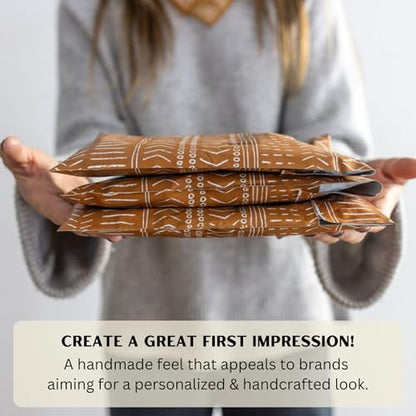 Poly Mailers 6x9 Inch 100 Pack Small Shipping Bags Strong Thick Mailing Envelopes | Self Sealing Adhesive | Waterproof & Tear Resistant | Small Business Packaging for Clothing - Boho Brown - color: Brown, size: 6x9 (100 Pack)
