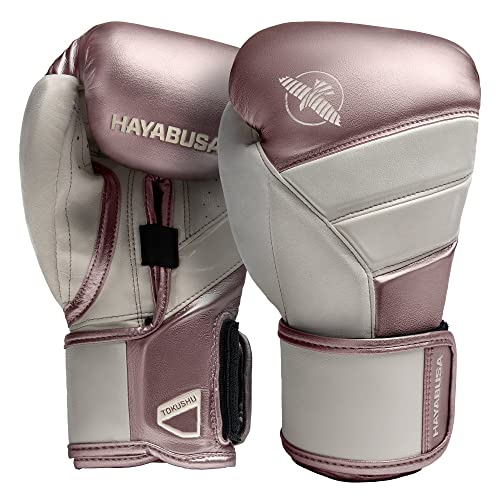 Hayabusa T3 Boxing Gloves - Sparring | Sparring Gloves, Muay Thai Gloves, Kickboxing Gloves, Heavy Bag Gloves, Boxing Gloves for Men and Women, Boxing Gloves - color: Rose Gold, size: 18oz