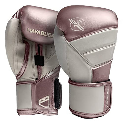 Hayabusa T3 Boxing Gloves - Sparring | Sparring Gloves, Muay Thai Gloves, Kickboxing Gloves, Heavy Bag Gloves, Boxing Gloves for Men and Women, Boxing Gloves - color: Rose Gold, size: 12oz