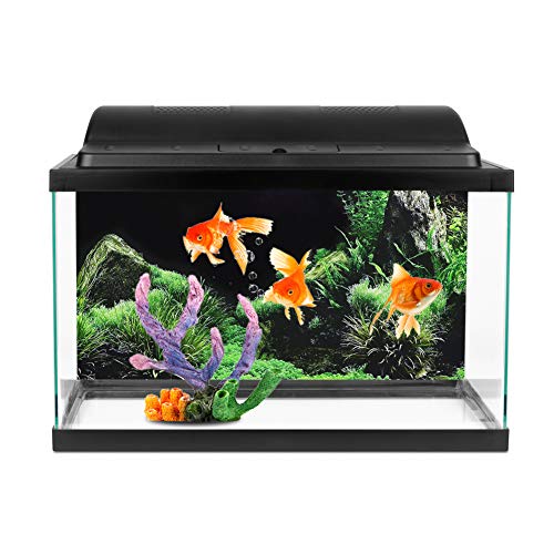 Black Aquarium Background Static Cling, Reusable PVC Fish Tank Wallpaper 24x11.8 24x15.7 30x18.1 36x19.7 48x18.1, No Glue Fish Tank Backdrop Easy to Install for Aquarium Decor - size: 122×46cm