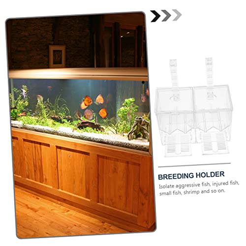 Happyyami Fish Tank Breeding Isolation Box Hatchery Incubator for Betta Fish and Guppy Fry Easy Observation Prevents Secure Nursery for Newborns