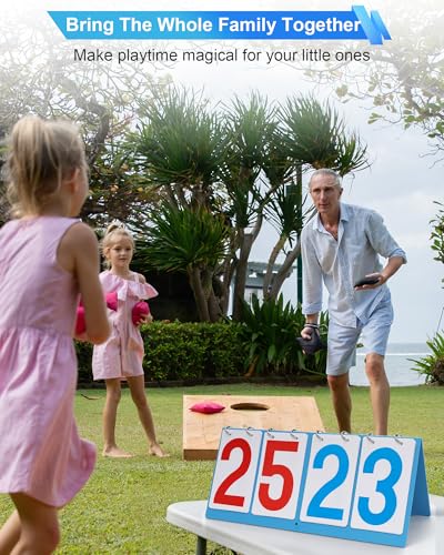 Scoreboard Score Keeper Flip Flipper, Waterproof Plastic Cards, Premium Manual Score Board for Cornhole, Basketball, Volleyball, Table Tennis and Multi-Sport Games