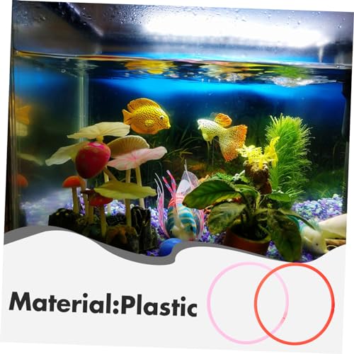 UPKOCH 6Pcs Floating Aquarium Plant Rings for Fish Feeding and Duckweed Isolation Plastic Fish Tank Plant Holders Stable and Versatile Rings in Mixed Colors for Aquatic Separation