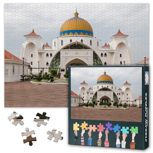 Malaysia Floating Mosque Jigsaw Puzzles Islamic Mosque - color: Artwork-04
