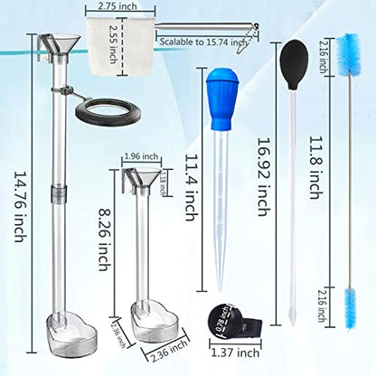 Aquarium Fish and Shrimp Feeding Dish Set, Fish Shrimp Feeder Tube Kit, Perfect for Your Aquatic Pets, with Feeding Ring and Cleaning Brush - color: 2