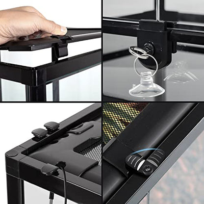 REPTI ZOO Large Reptile Paludarium Tank, Vertical Reptile Terrarium Wide & Tall Amphibian Tank with Top Screen Ventilation (36" W X 18" D X 36" H (Paludarium)) - size: 36"W X 18"D X 36"H (Paludarium)