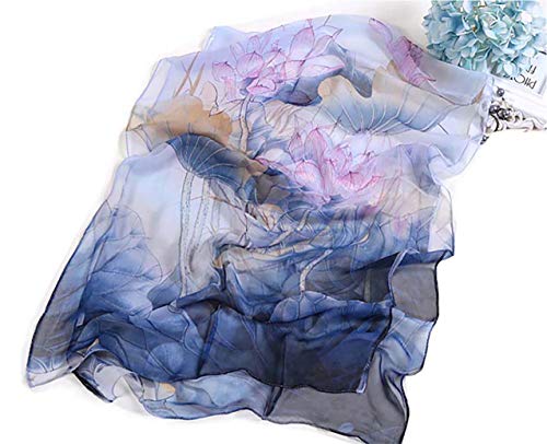 Acotavie Scarfs for Women Lightweight Fashion Scarves Print Floral Pattern Scarf Shawl Wraps - color: W03