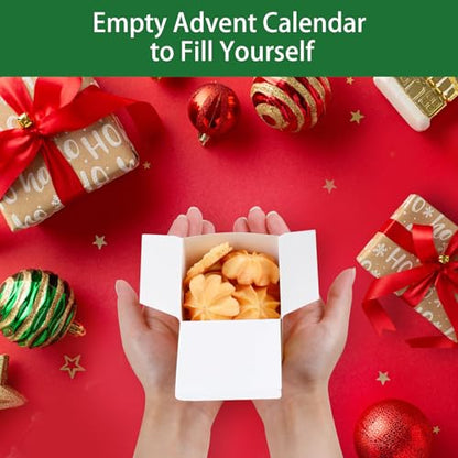 ONESING DIY 2025 Christmas Advent Calendar Boxes - 24 Days Countdown Calendar Gift for Adults and Kids Christmas Colorful Cardboard Number Boxes Make & Fill Your Own Advent Calendar Boxes-24 Pcs - color: Style-G