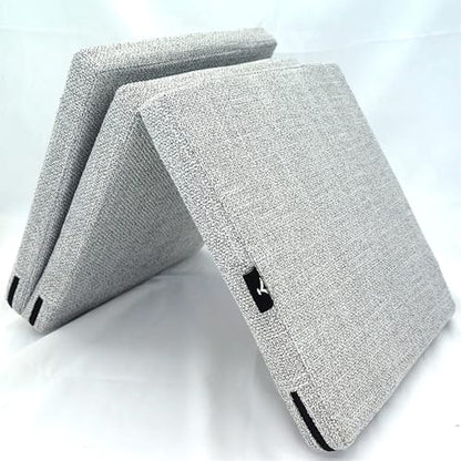 Four-Fold Folding Gymnastics Mat – 60x180cm, 5cm Thick Linen Fabric Exercise Mat, Non-Slip, Portable for Yoga, Dance, Martial Arts, Home Gym, and Tumbling - size: Black-2