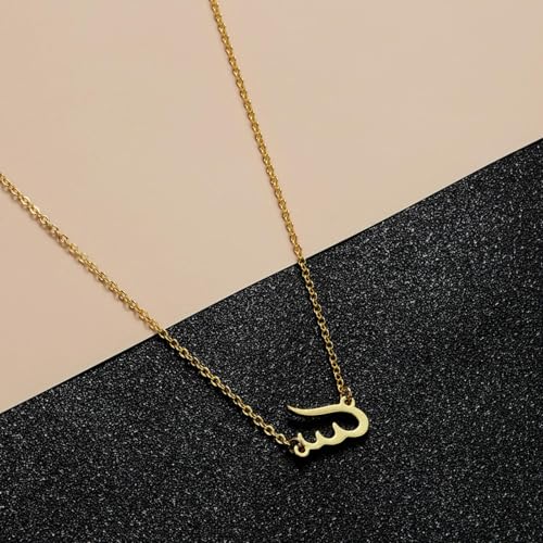 women's necklaces mens chain necklaces,Initial Pendant in Arabic Letter Handcut Brass Unique Necklace Personalized Customized Pendant Gift for Lady Friend