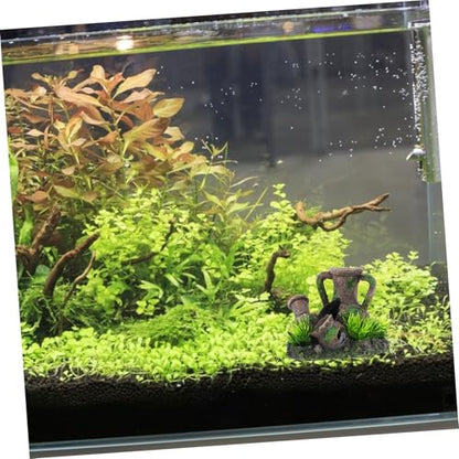 INOOMP Aquarium Cave Decorations: Fish Tank Resin Vase Jar Jug Sunken Ornament Landscaping Saltwater Freshwater Small Medium Fish Garden Pond Ornaments