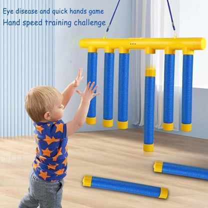 2026 Upgraded Reflex Drop Sticks Challenge Game – Hand Speed & Reflex Training, 3 Adjustable Speed Modes, Rechargeable Toy for Kids, Teens & Adults, Family Party Fun