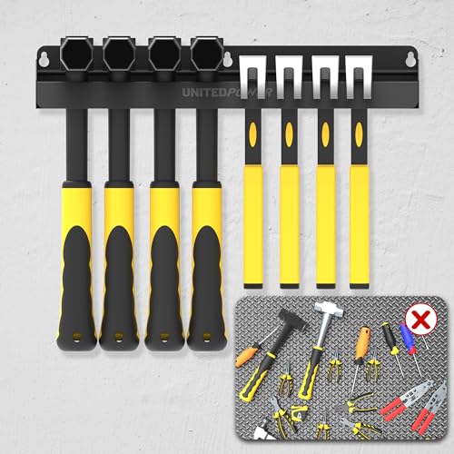 UNITEDPOWER Hammer Holder, Wall Mount Storage Rack Organizer for Workshop, Shed, Garage, Home, Fit Most of Hammer or Small Tools - style: Hammer Holder