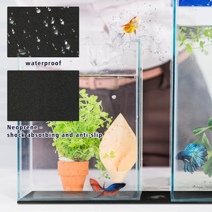 UNIFAMILY Aquarium Leveling Mat, 10 Gallon Fish Tank Mat for Shock Absorbing, 20.8 x 13 in Waterproof Aquarium Mat for Under Tank,Heavy Weight Support Fish Tank Compressible Neoprene Mat - size: 10 Gallon-20.8 X13 IN