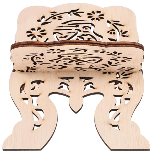 STOBOK Wooden Bible Book Stand Desktop Reading Holder for Quran and and Stable for Use Multi-Functional Display Rack - color: Beige