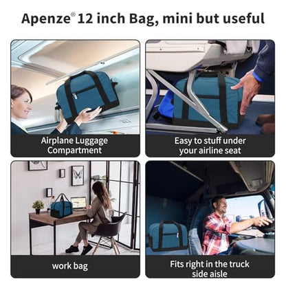 Apenze Small Gym Bag Carry On Bag - 12 in Mini Duffle Bag Lightweight for Overnight Travel(Blue) - color: Blue, size: 12inch
