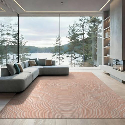 8'x10' Washable Modern Geometric Large Rug, Beige Non-Shedding Pet Friendly Carpet Foldable Easy Care Mat for King Size Bedroom, Master Suite, Under Bed | Ref:1908935 - color: Beige/Pattern 28, size: 8' x 10' (Rectangular)