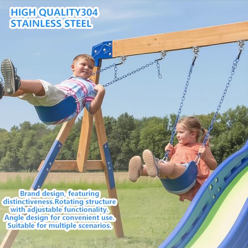 2-Pack Heavy Duty Swing Hanger Bracket, 1000 lbs Capacity, 304 Stainless Steel Swing Mount with Threaded Hook, for Indoor/Outdoor Porch Swing, Hammock, Gym Rings, Punching Bag Hardware - size: 3 holes-2Pack