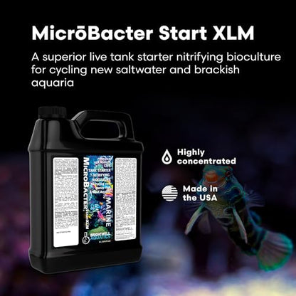 Brightwell Aquatics MicroBacter Start XLM Marine Tank Cycling Aid, 4L - size: 4-L