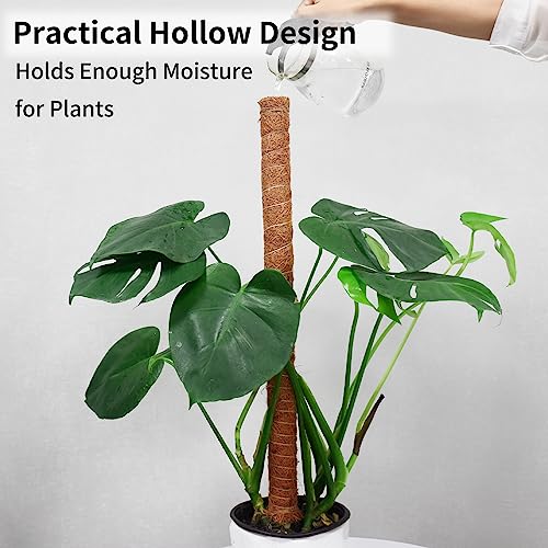 Moss Pole for Plants Monstera,【4 Pack】 23.6 inch Plant Support Pole, Extendable Coir Totem Pole for Potted Plants Pothos,Train Indoor Climbing Plants to Grow Upwards - Extends to 74.6 Inches - size: 4 Pack 23.6 inch
