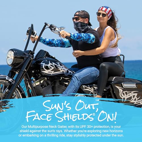 S A Soul of Adventure Single UV Face Shield | UV 30+ Multipurpose Neck Gaiter Balaclava for Adults - color: Safety Green
