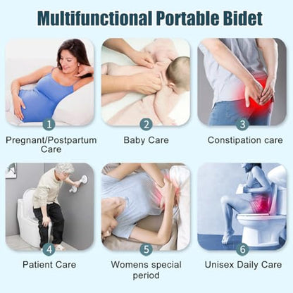 Travel Bidet Personal Hygiene Cleaning,Handheld Bidet Sprayer Private Parts Washing Baby Pregnant Women,Rechargeable Portable Bidet for Women Man