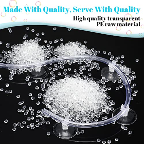 Boao 12 Pcs 32.8 ft Aquarium Co2 Proof Tubing Clear Airline Tubing Co2 Hose 5/16 Inch Suction Cups Aquarium Air Pump Accessories for Fish Tank