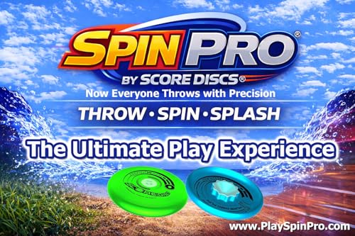 Beach & Pool Sports Disc. Throw with Precision! Spin Tricks! Soft and Durable, Waterproof, Floats, Play Anywhere! Spin & Splash Grip - Spin Zones - That's a Upgrade Your Fun! - color: Blue