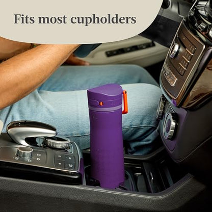 Contigo x Ally Love Jackson Chill 2.0, Stainless Steel, Spill Proof Water Bottle with AutoPop Lid, BPA Free, 24oz, Violet - color: Violet, size: 24oz (Pack of 1), style: Ally Love