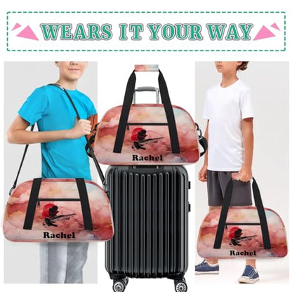 Personalized Martial Art Bag Duffel Bag for Girls, Custom Taekwondo Karate Bag Overnight Bags for Travel Weekender Practice Girl - color: Option 13