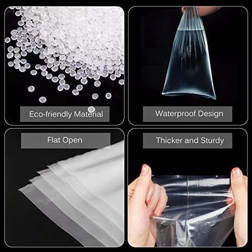Long Plastic Sleeves 10x30 Inch 50 Pack Poster Poly Bags, 2 Mil Clear Flat Open Blueprint Storage Poster Tube for Large Narrow Items, Waterproof - style: 10X30-50pack
