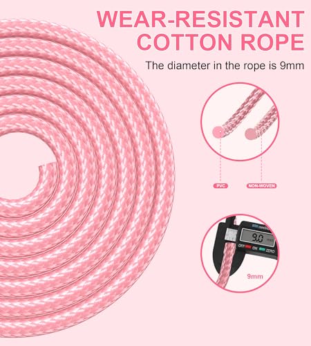Jump Rope for Women Men, Fitness Jumprope for Women Workout, Adjustable Adult Exercise Skipping Rope - color: Pinks