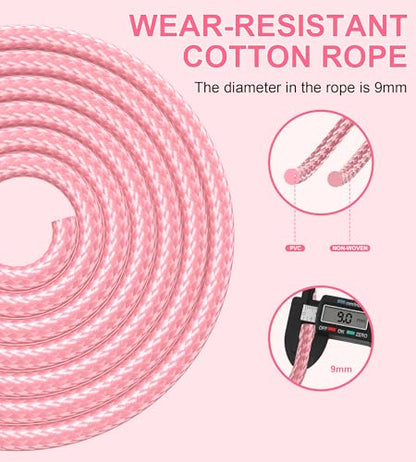 Jump Rope for Women Men, Fitness Jumprope for Women Workout, Adjustable Adult Exercise Skipping Rope - color: Pinks