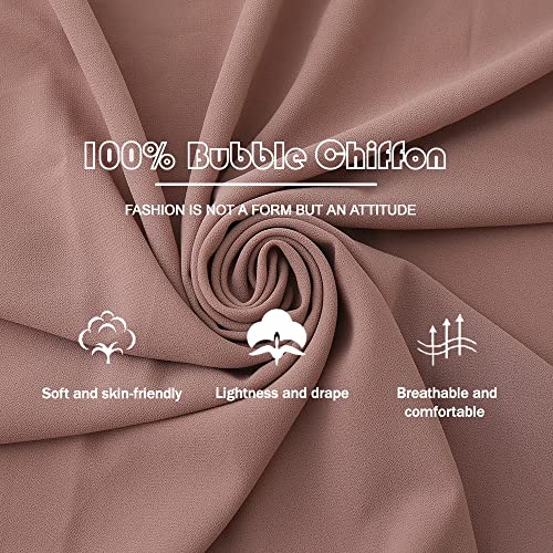 Yeieeo Instant Chiffon Hijab with Undercap (Tube or Bandage Cap), Breathable, no sweat buildup,Solid Chiffon Head Wraps - color: Khaki