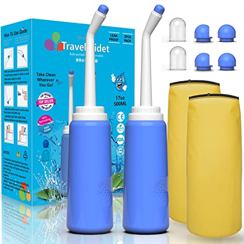 2PCS Portable Bidet - Squeeze Momwasher Bottle 500ml 17oz - Portable Shower-Travel Bidet Toilet Bottle for Adult Women,Postpartum Care,Hemorrhoids,Post-Surgery Recovery, Moms,New Baby & Eldery - color: 500ml-2pcs【bigger Capacity】