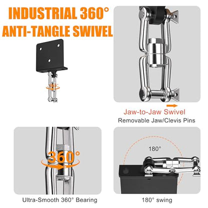 Heavy Bag & Punching Bag Hanger, Wall, Ceiling, Beam Mount Options | 900 LBS Capacity, 360° Swivel, Rust-Proof, Thick Steel Boxing Mount for MMA, Muay Thai & Home Gym (Multiple Mounting Options) - color: Ceiling - L-Shape Joist