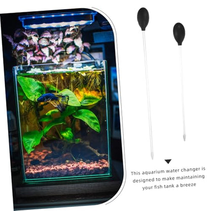 Levemolo 2pcs Fish Tank Cleaner: Aquarium Cleaning Tools Efficient Water Changing - Fish Waste Cleaner for Mini Gravel and Poop - Portable Droppers for Small Aquariums