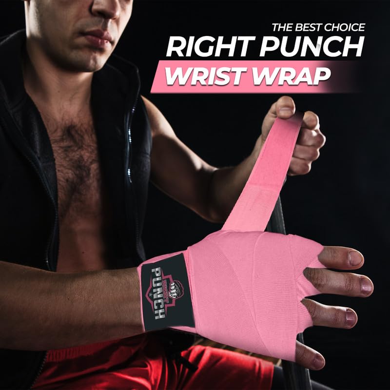 ProShield Boxing Wraps| 180-Inch Bandages| Boxing Hand Wraps Protection for Muay Thai MMA and Kickboxing - color: Pink, size: 157"