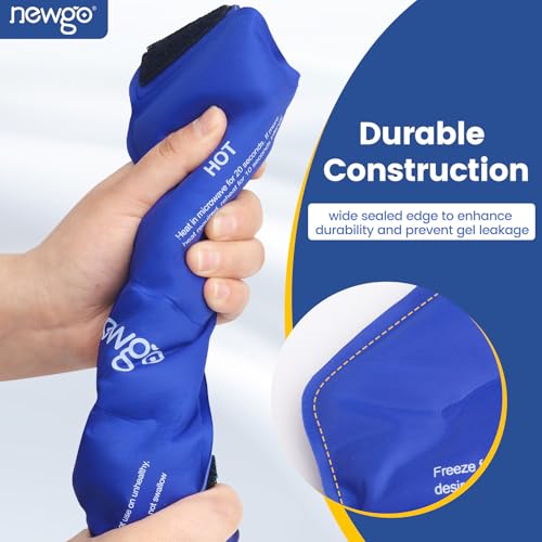 NEWGO Ankle Ice Pack Wrap for Sprained Relief, Ice Pack for Ankle Inuries Reusable, Cold Therapy for Ankles Swelling, Post Surgery Recovery - Blue - color: Blue-1pack