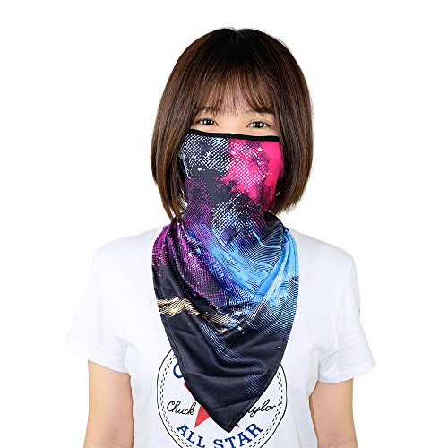 Women UPF 50+ Face Mask Sun Protection Fashion Colorful Neck Gaiter Scarf - color: Fcm-07