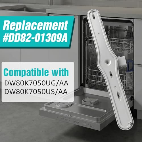 DD82-01309A Upper Spray Arm for Samsung Dishwasher, Wash Arm Assembly Parts for DW80K7050UG DW80K7050US Dishwasher Replace Number: AP6244408, PS12085666, EAP12085666