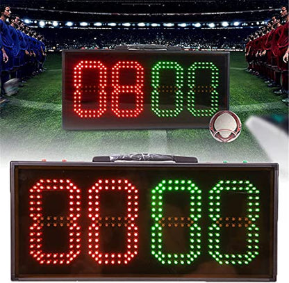 LED Substitution Board for Soccer, LED Football Game Injury Stop Time Display Boards, LED Electronic Football Referee Substitution Board, Change Player Referee Equipment Scoreboard,Single-sided