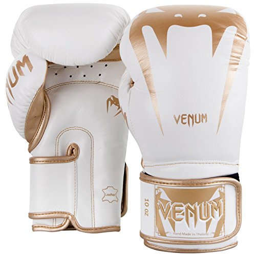 Venum Giant 3.0 Boxing Gloves - Nappa Leather - color: White/Gold, size: 12 oz